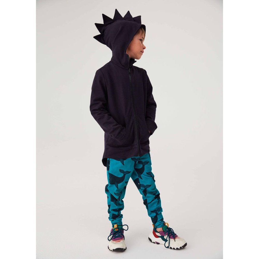 Dino Hoodie Navy Blue Kukukid mamokup.pl